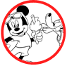 Mickey Mouse and Pluto coloring page