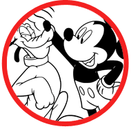 Mickey Mouse and Pluto coloring page