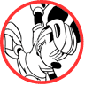 Mickey Mouse and Pluto coloring page