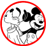 Mickey Mouse and Pluto coloring page