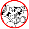 Mickey Mouse and Pluto coloring page