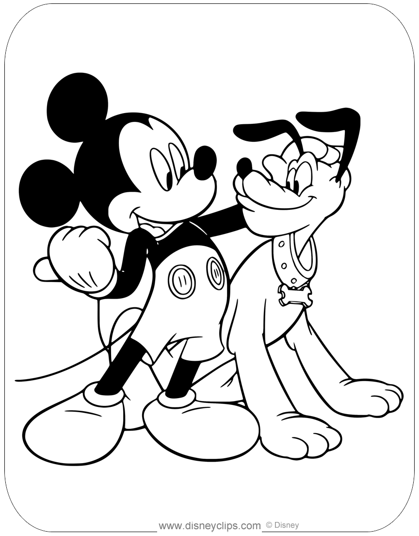 Download Mickey Mouse & Friends Coloring Pages | Disneyclips.com