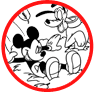 Mickey Mouse and Pluto coloring page