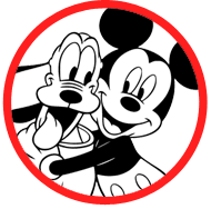 Mickey & Pluto coloring page