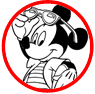 Mickey Mouse skateboarding coloring page