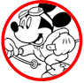 Mickey Mouse skiing coloring page