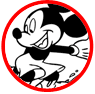 Mickey Mouse surfing coloring page