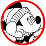 Mickey Mouse winter coloring page