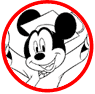 Mickey Mouse graduation coloring page