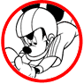 Mickey Mouse football coloring page