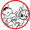 Donald and Daisy Duck coloring page