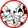 Mickey and Minnie Mouse coloring page