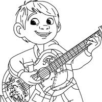 Miguel and Dante coloring page