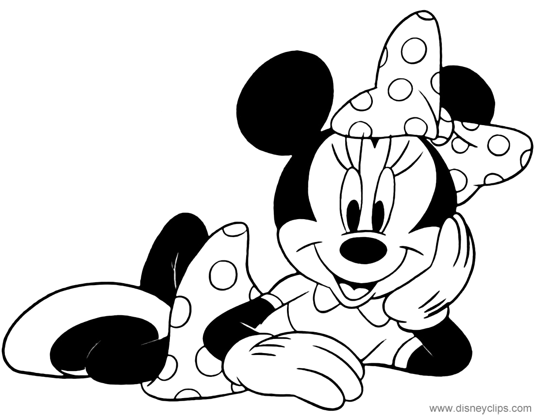 Minnie Mouse Coloring Pages Free Coloring Pages