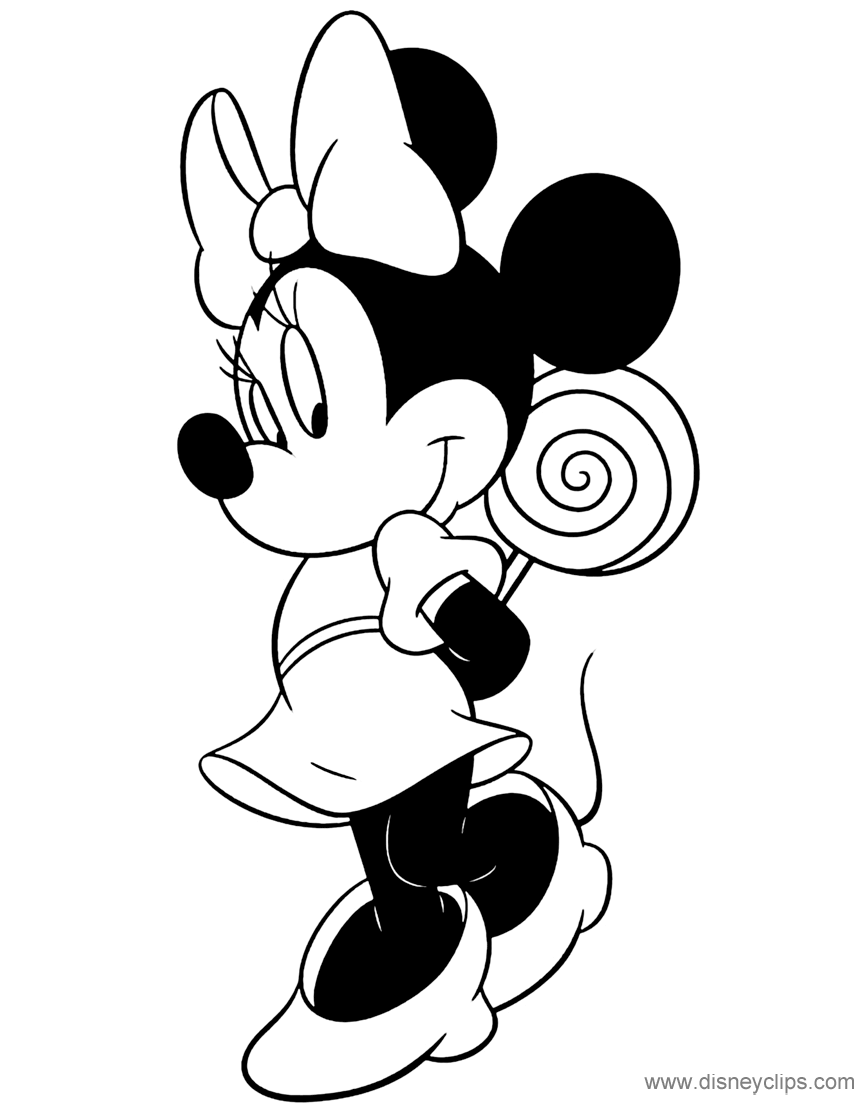 Misc. Minnie Mouse Coloring Pages 3   Disneyclips.com