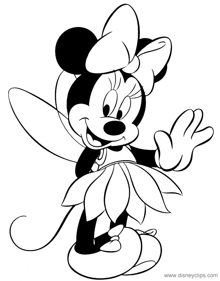 minnie mouse in costume coloring pages disneyclipscom