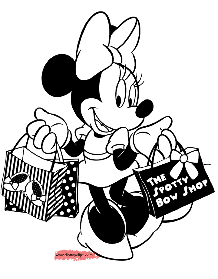 Minnie Mouse Bow Coloring Page - photo #31