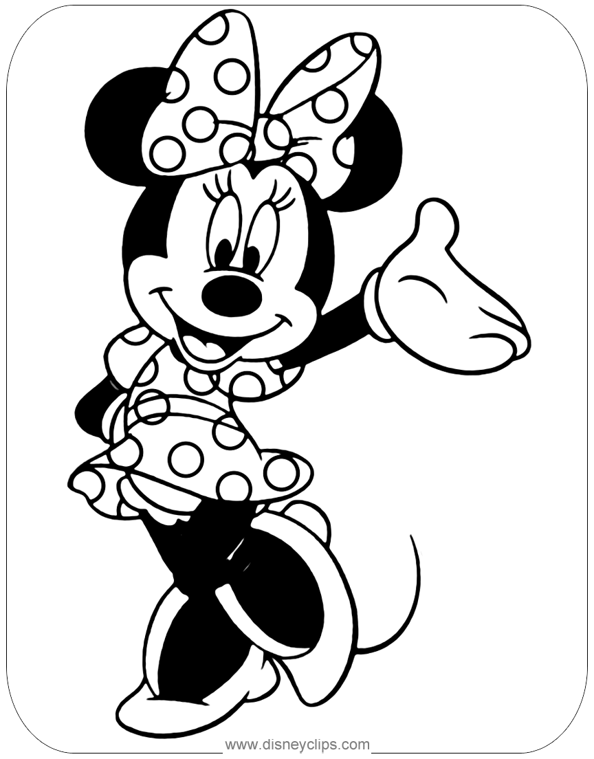  Coloring Pages Disney Minnie Mouse  Free