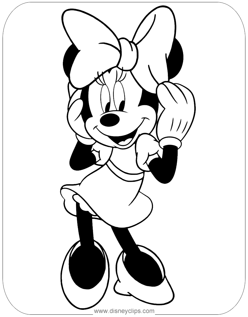 Minnie Mouse Bow Coloring Page - photo #2