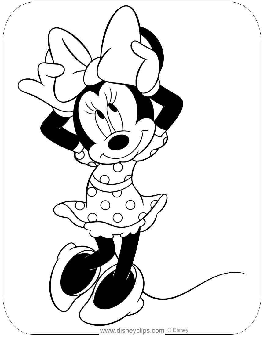 minnie mouse coloring pages disneys world of wonders