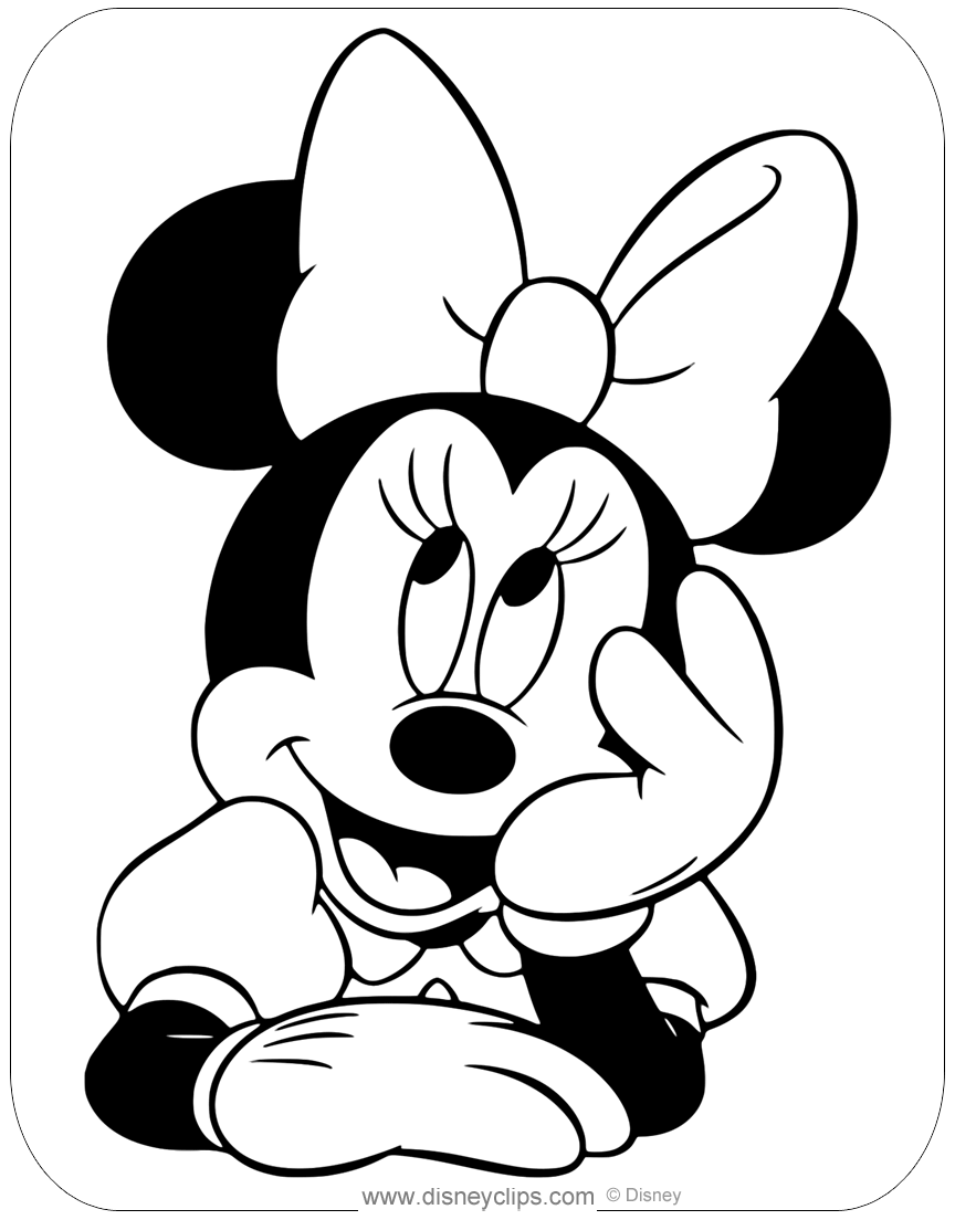 Minnie Mouse Coloring Pages Disneyclips