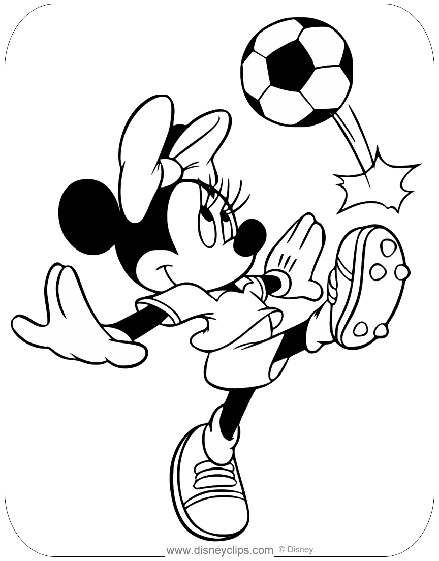 Minnie Mouse Sports Coloring Pages   Disneyclips.com
