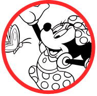 Minnie and Daisy coloring page