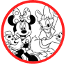 Minnie Mouse and Daisy Duck coloring page