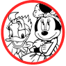 Minnie Mouse and Daisy Duck coloring page