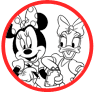 Minnie Mouse and Daisy Duck coloring page