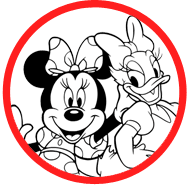 Minnie & Daisy coloring page