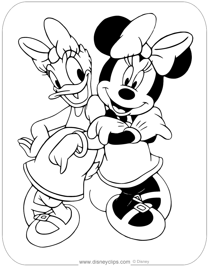 Minnie And Daisy Coloring Coloring Pages