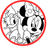 Minnie Mouse and Daisy Duck coloring page