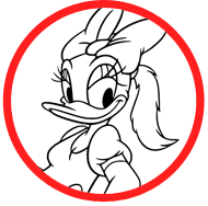 Minnie & Daisy coloring page