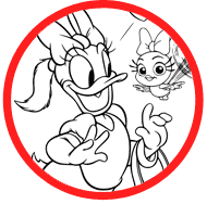 Mickey Mouse & Pluto coloring page