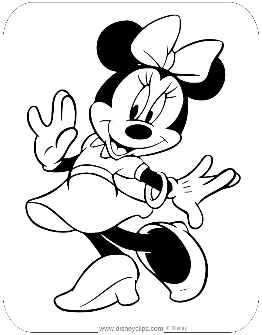 Download Minnie Mouse Fashion Coloring Pages | Disneyclips.com