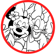 Minnie & Daisy coloring page