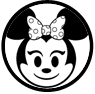 Minnie Mouse emoji coloring page