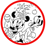 Minnie Mouse and Pluto coloring page