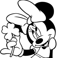 Minnie Mouse St-Patrick's Day coloring page