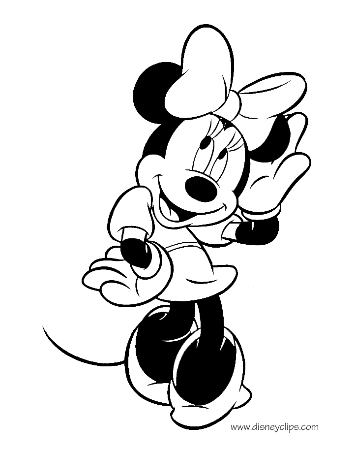 Minnie Mouse Bow Coloring Page - photo #15