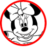 Minnie Mouse skiing coloring page
