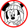 Minnie Mouse winter coloring page