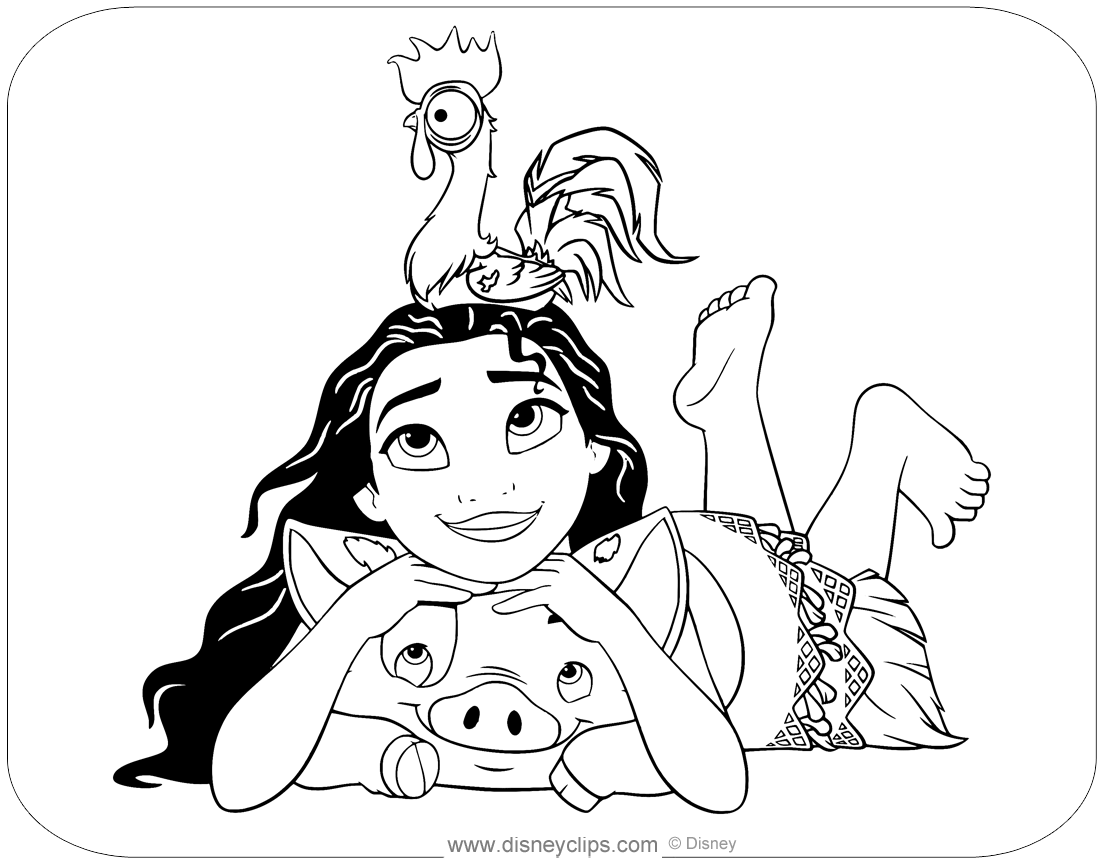 Disney S Moana Coloring Pages Disneyclips Com