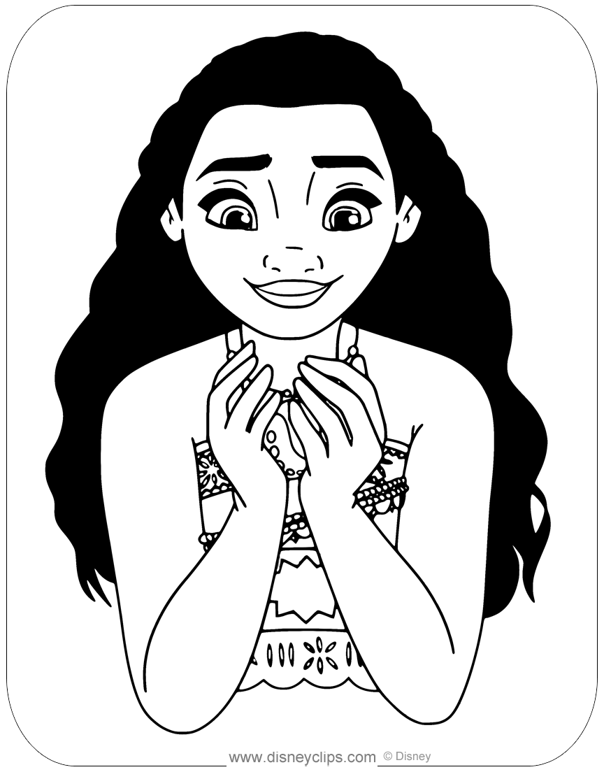 Disney's Moana Coloring Pages   Disneyclips.com