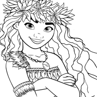 Moana coloring page