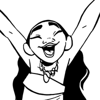 Moana coloring page