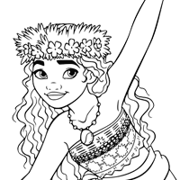 Moana coloring page