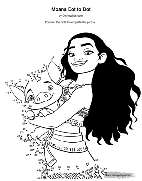 Moana dot to dot