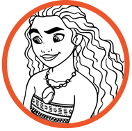 Moana coloring page